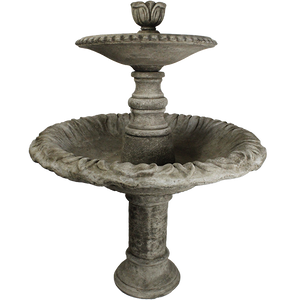 Lilly Two Tier Water Fountain 50 inches H x 38 inches W, Base: 13 inches FREE SHIPPING