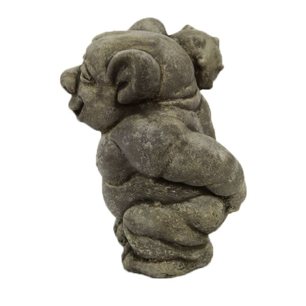 Ogre with Mace Ball - Garden Statues - Garden statuary in USA